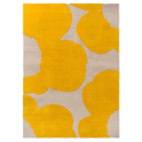 Designový vlněný koberec ISO Marimekko Unikko žlutý