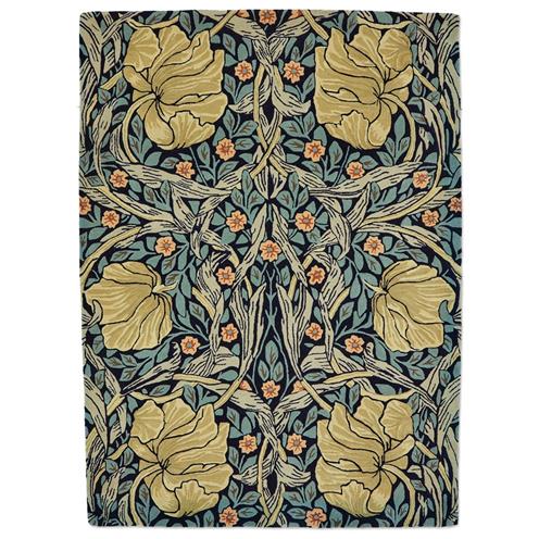 Luxusní květinový koberec Morris & Co Pimpernel indigo 028818