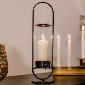 Svícen Höfats Oval Candle 35 black