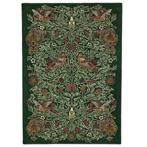 Luxusní květinový koberec Morris & Co Bird tump green 128307