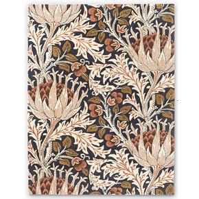Luxusní květinový koberec Morris & Co Artichoke amber charcoal 127103