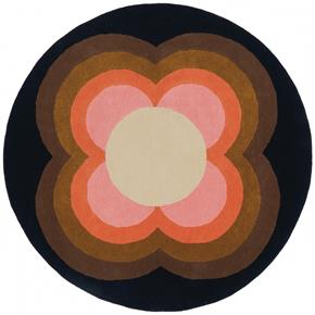 Moderní kruhový koberec Orla Kiely Sunflower Pink 060005