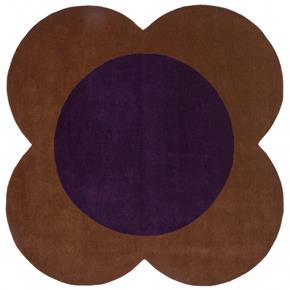 Moderní kusový koberec Orla Kiely Flower Spot chestnut/violet 158401