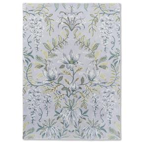 Moderní květinový koberec Laura Ashley Parterre pale sage 81707