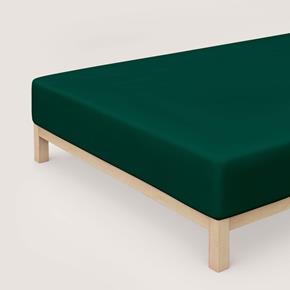 Prostěradlo SCHLAFGUT® Pure elasthan BOXSPRING tmavě zelené 690