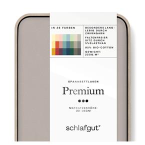 Prostěradlo SCHLAFGUT® Premium elasthan světle hnědé 496