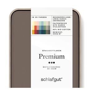 Prostěradlo SCHLAFGUT® Premium elasthan tmavě hnědé 790