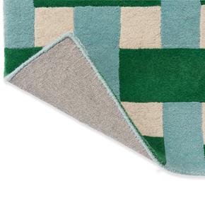 Vlněný kusový koberec Harlequin Basketweave emerald/aquamarine 144107